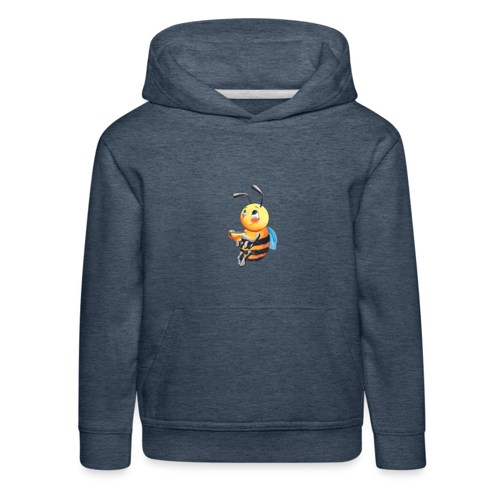 Magical Meadows - Happy Bella - Kids' Premium Hoodie - heather denim