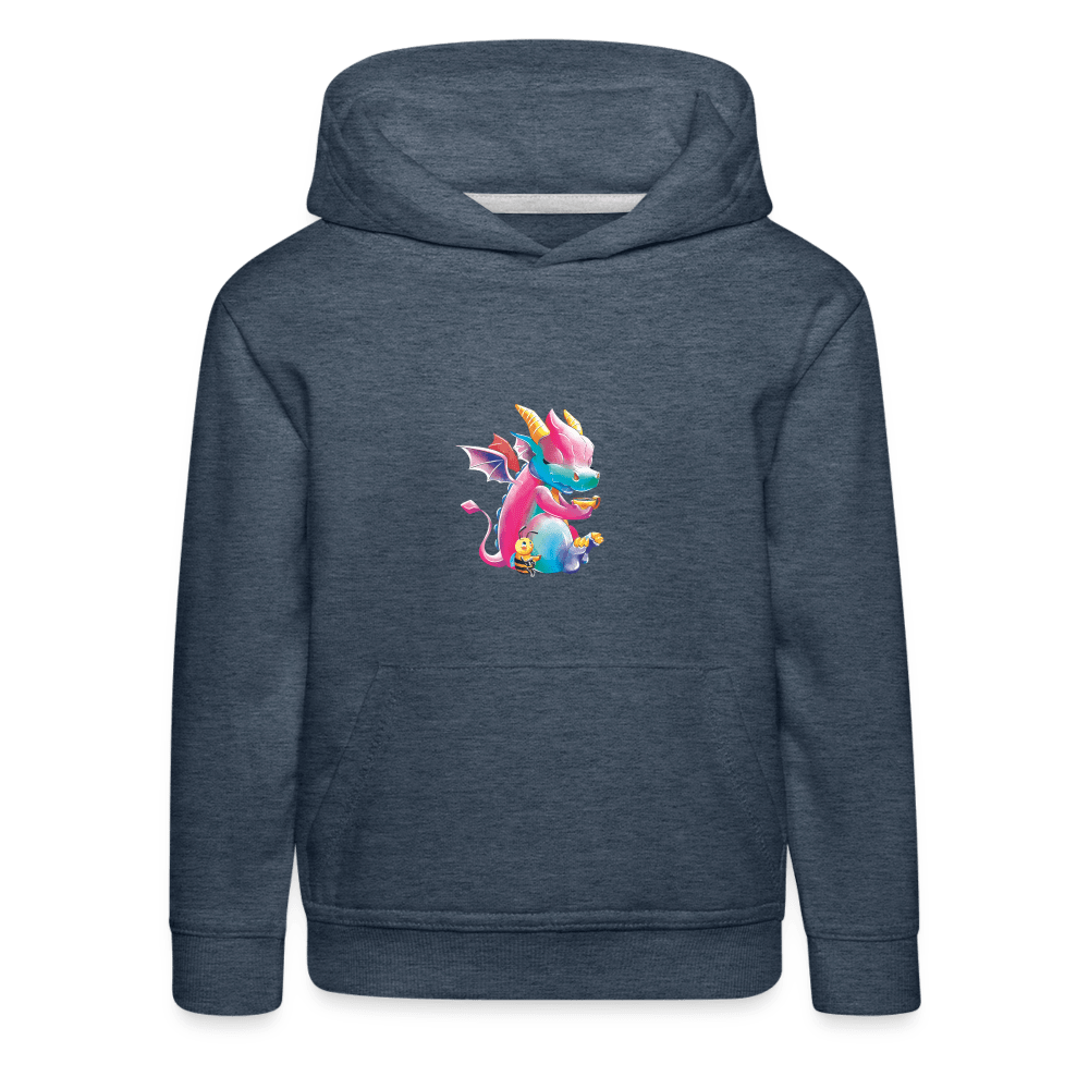 SPOD Kids' Premium Hoodie | Spreadshirt 654 heather denim / 98/104 (3-4 Years) Magical Meadows - Tea Break - Kids' Premium Hoodie