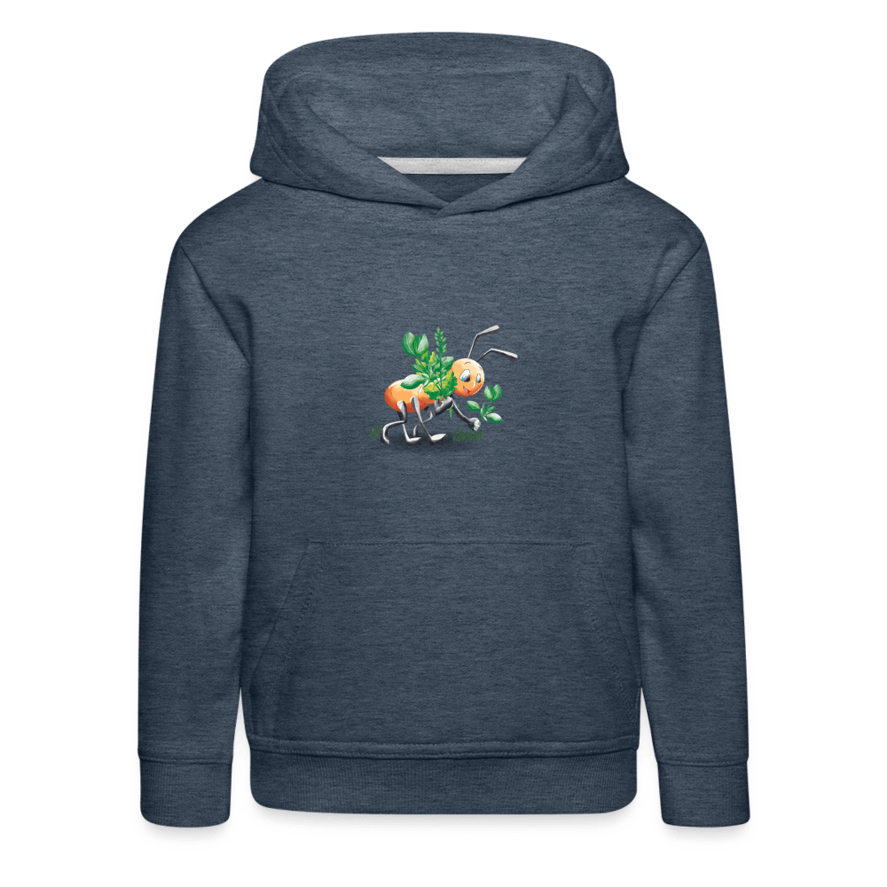 SPOD Kids' Premium Hoodie | Spreadshirt 654 Magical Meadows - Hardworking Ant - Kids' Premium Hoodie