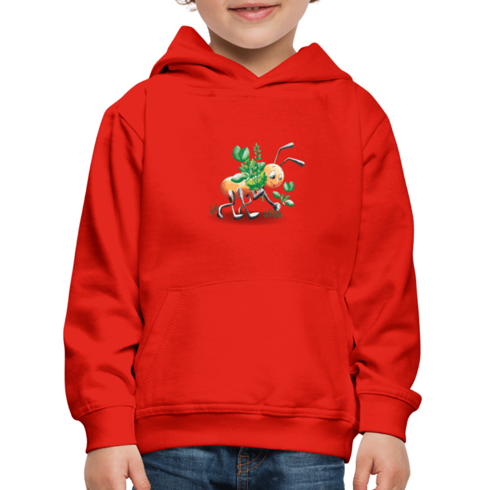 SPOD Kids' Premium Hoodie | Spreadshirt 654 Magical Meadows - Hardworking Ant - Kids' Premium Hoodie