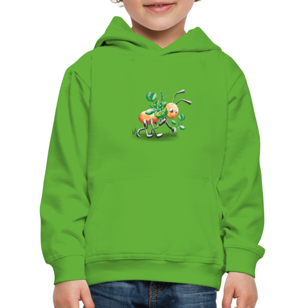 SPOD Kids' Premium Hoodie | Spreadshirt 654 Magical Meadows - Hardworking Ant - Kids' Premium Hoodie