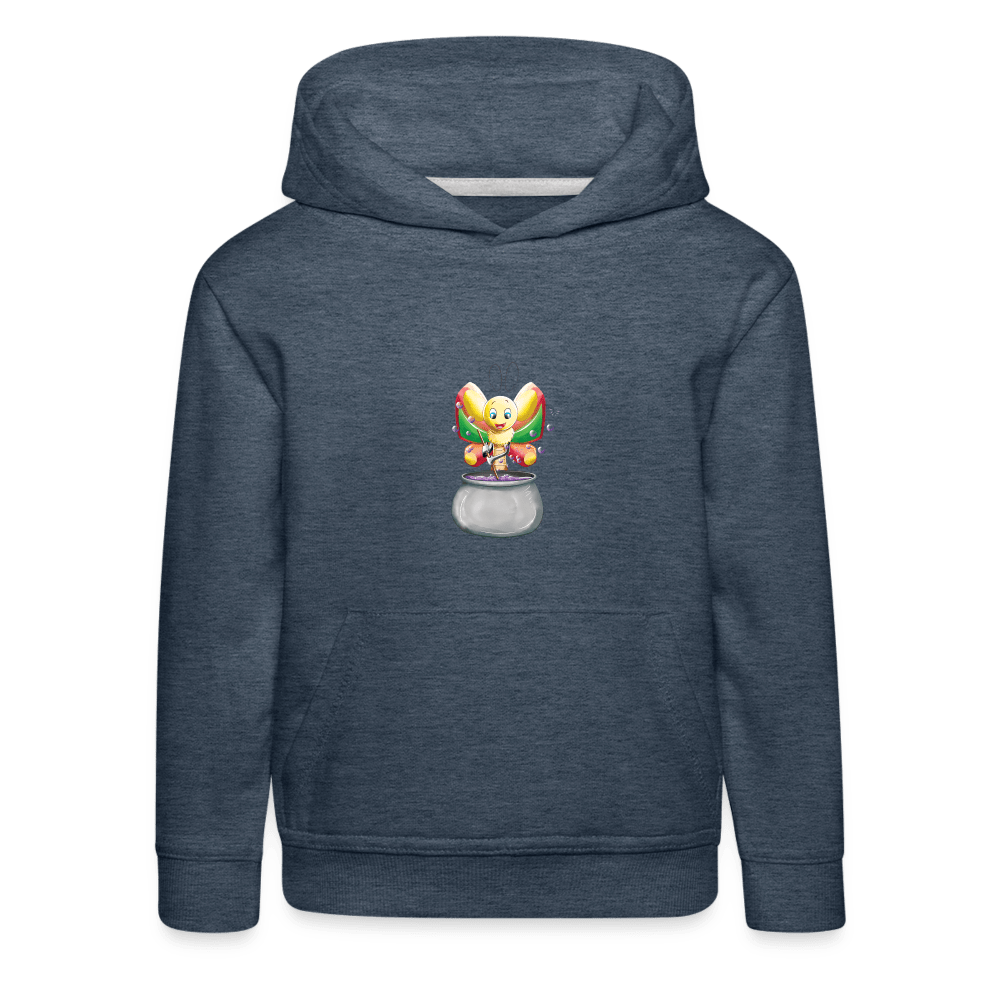 SPOD Kids' Premium Hoodie | Spreadshirt 654 Magical Meadows - Magic Butterfly - Kids' Premium Hoodie