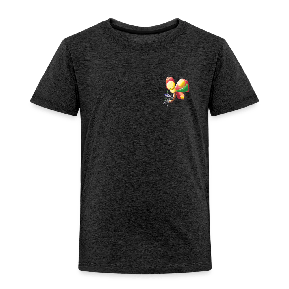SPOD Kids' Premium T-Shirt | Spreadshirt 814 charcoal grey / 98/104 (2 Years) Magical Meadows - Wise Butterfly - Kids' Premium T-Shirt