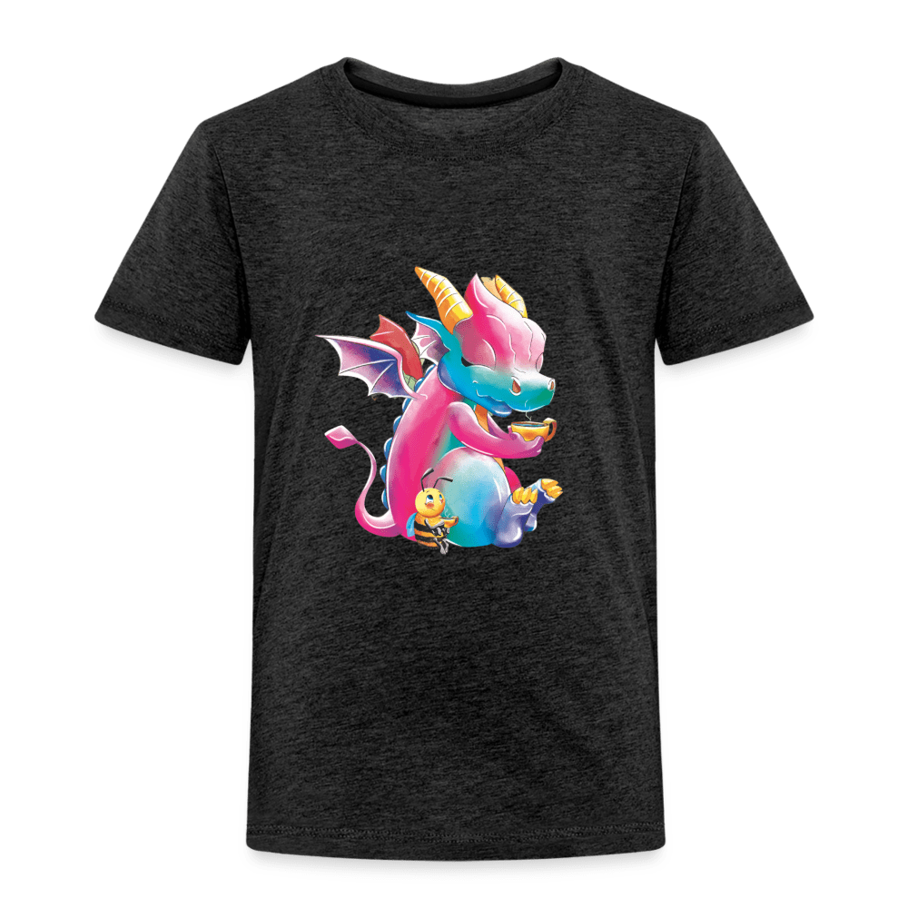 SPOD Kids' Premium T-Shirt | Spreadshirt 814 charcoal grey / 98/104 (2 Years) Tea Time - Magical Meadows - Children's Premium T-Shirt