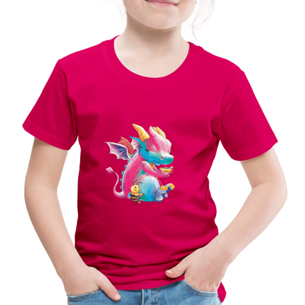 SPOD Kids' Premium T-Shirt | Spreadshirt 814 dark pink / 98/104 (2 Years) Tea Time - Magical Meadows - Children's Premium T-Shirt