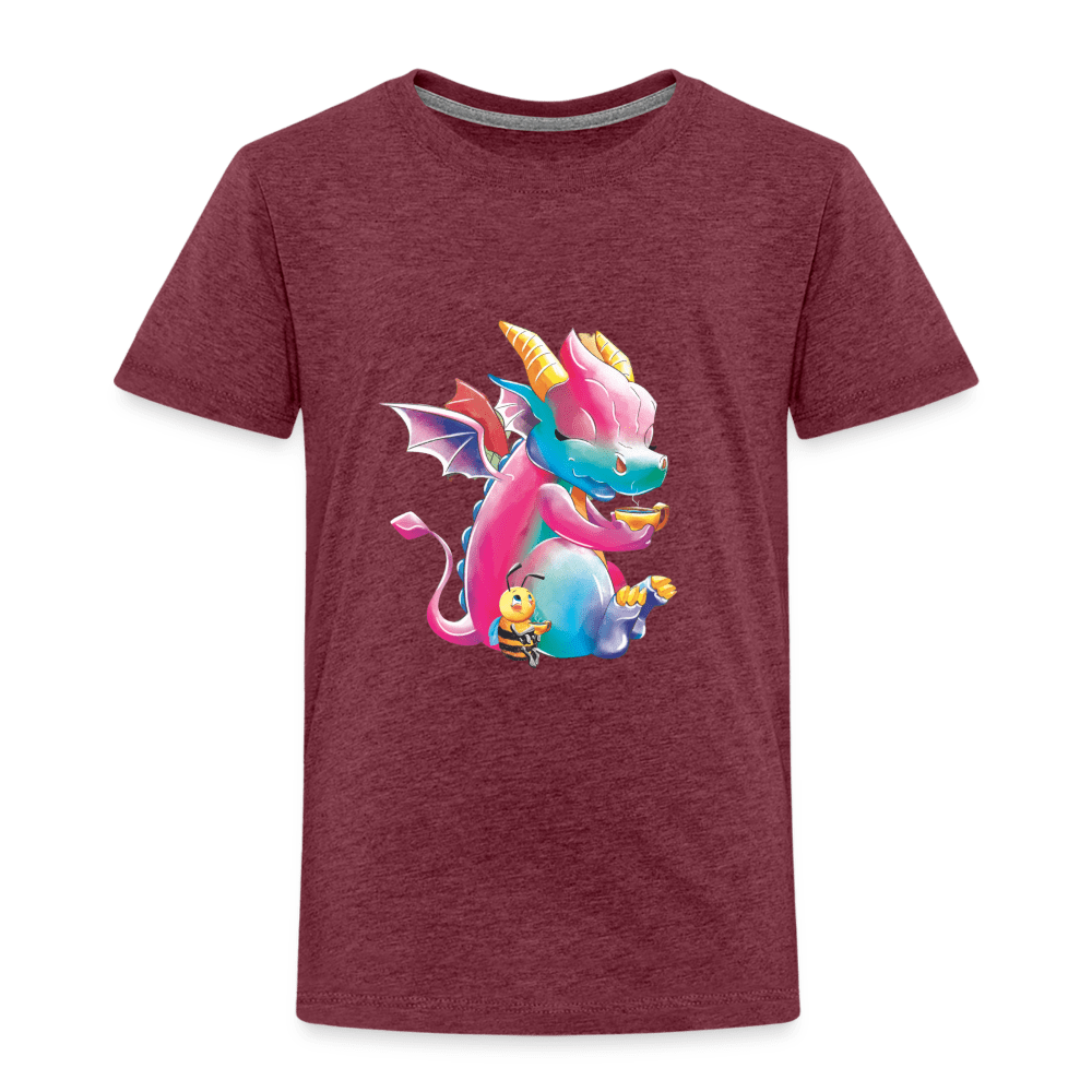 SPOD Kids' Premium T-Shirt | Spreadshirt 814 heather burgundy / 98/104 (2 Years) Tea Time - Magical Meadows - Children's Premium T-Shirt