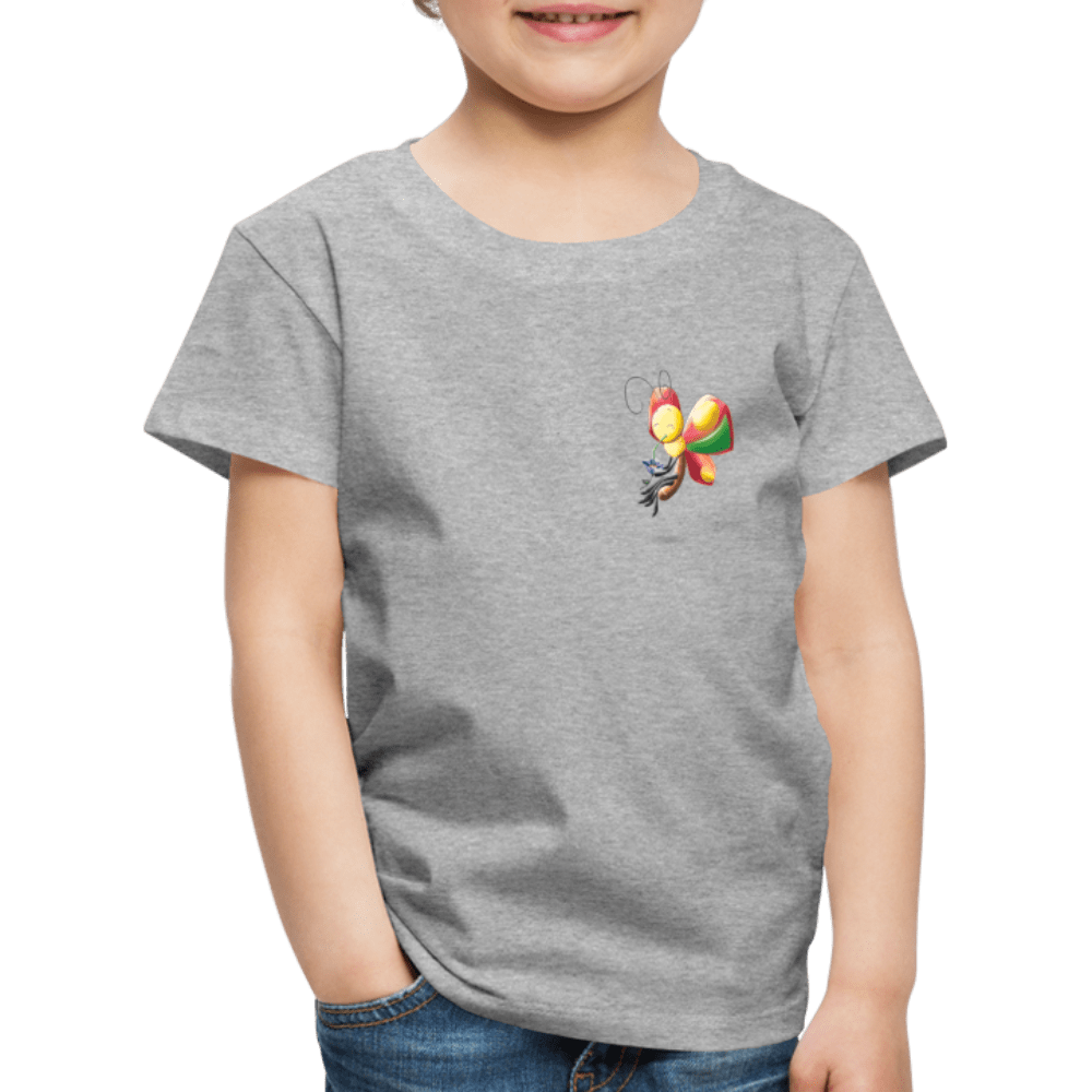 SPOD Kids' Premium T-Shirt | Spreadshirt 814 heather grey / 98/104 (2 Years) Magical Meadows - Wise Butterfly - Kids' Premium T-Shirt
