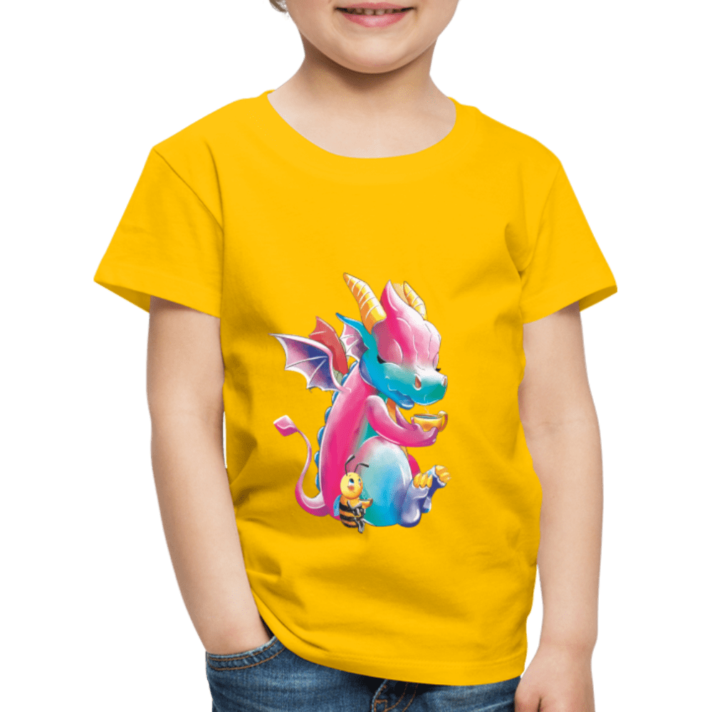 SPOD Kids' Premium T-Shirt | Spreadshirt 814 sun yellow / 98/104 (2 Years) Tea Time - Magical Meadows - Children's Premium T-Shirt