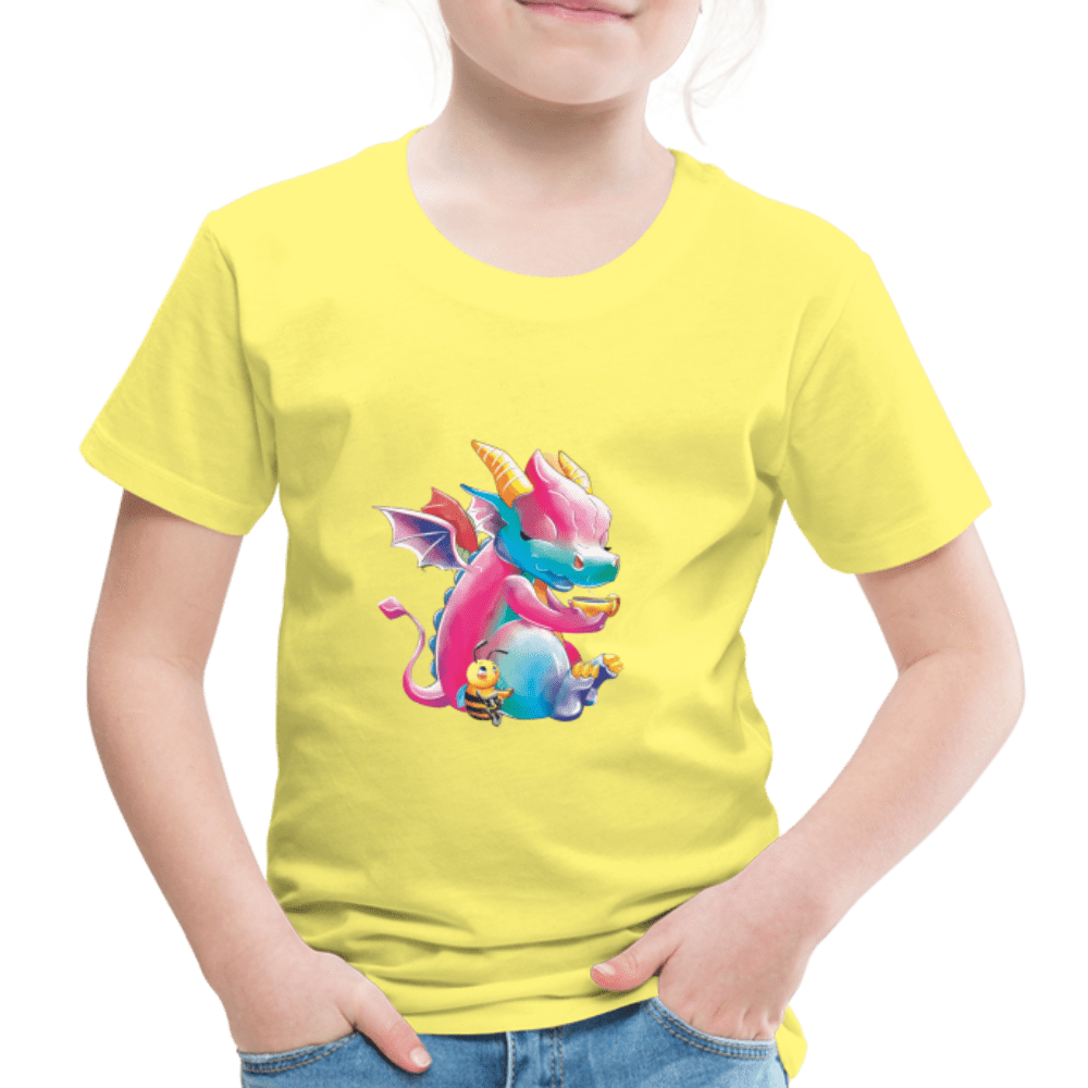 SPOD Kids' Premium T-Shirt | Spreadshirt 814 yellow / 98/104 (2 Years) Tea Time - Magical Meadows - Children's Premium T-Shirt
