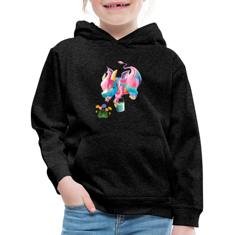Magical Meadows - Kaida Pollinating - Kids' Premium Hoodie - charcoal grey