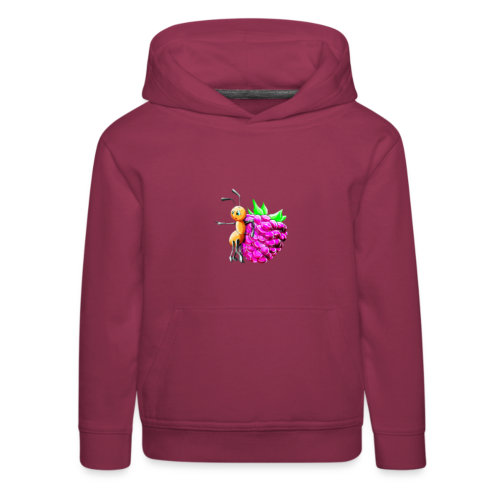 Magical Meadows - Ant and Berry - Kids' Premium Hoodie - bordeaux