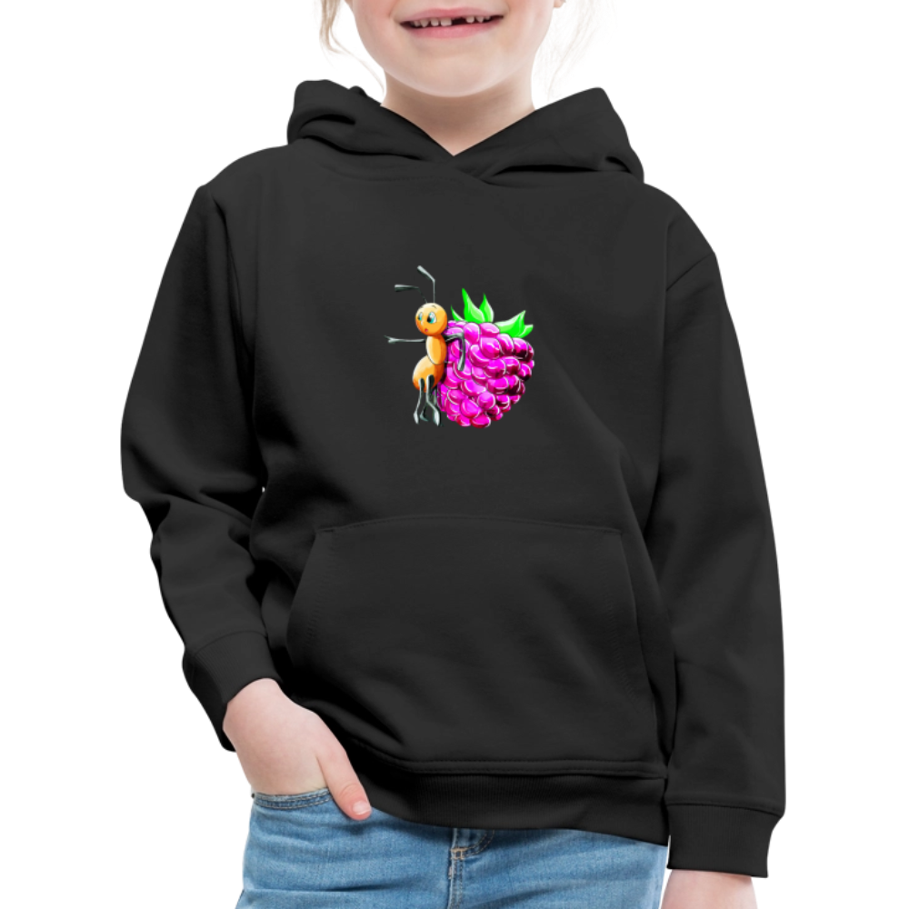 Magical Meadows - Ant and Berry - Kids' Premium Hoodie - black
