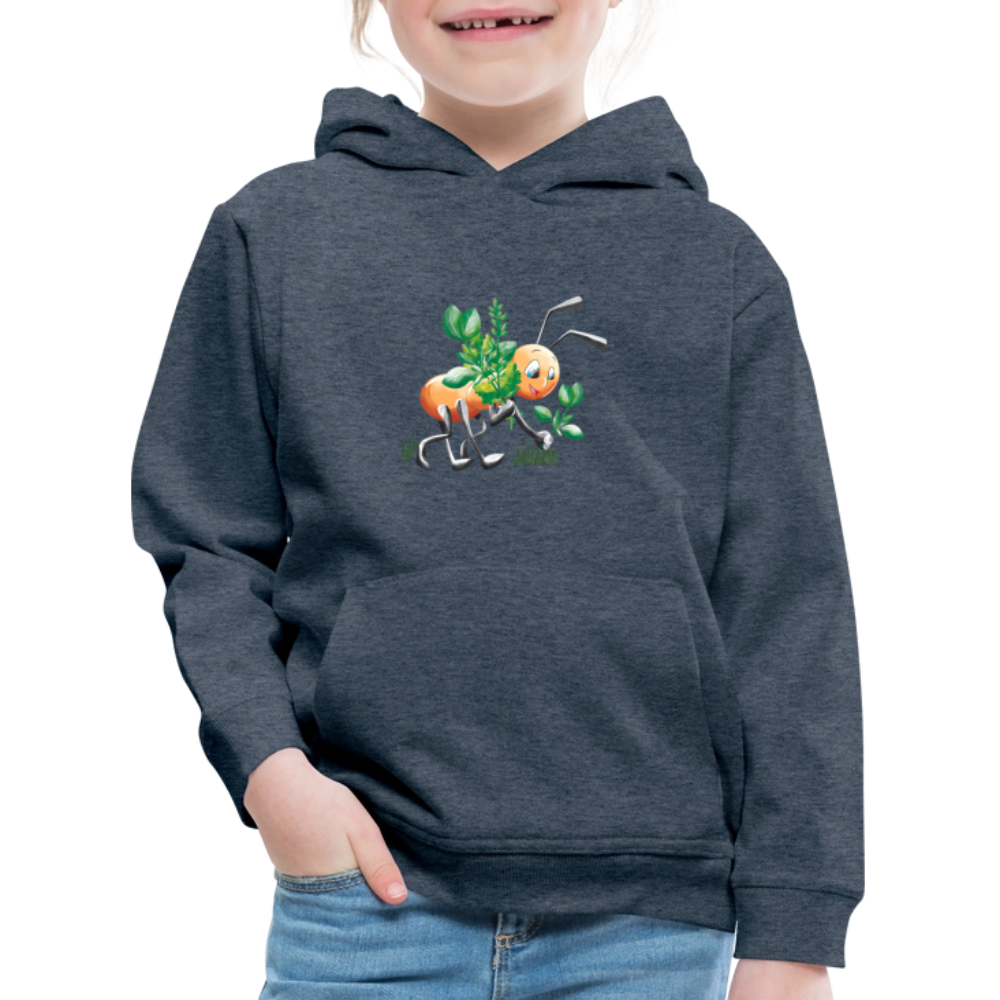Magical Meadows - Hardworking Ant - Kids' Premium Hoodie - heather denim