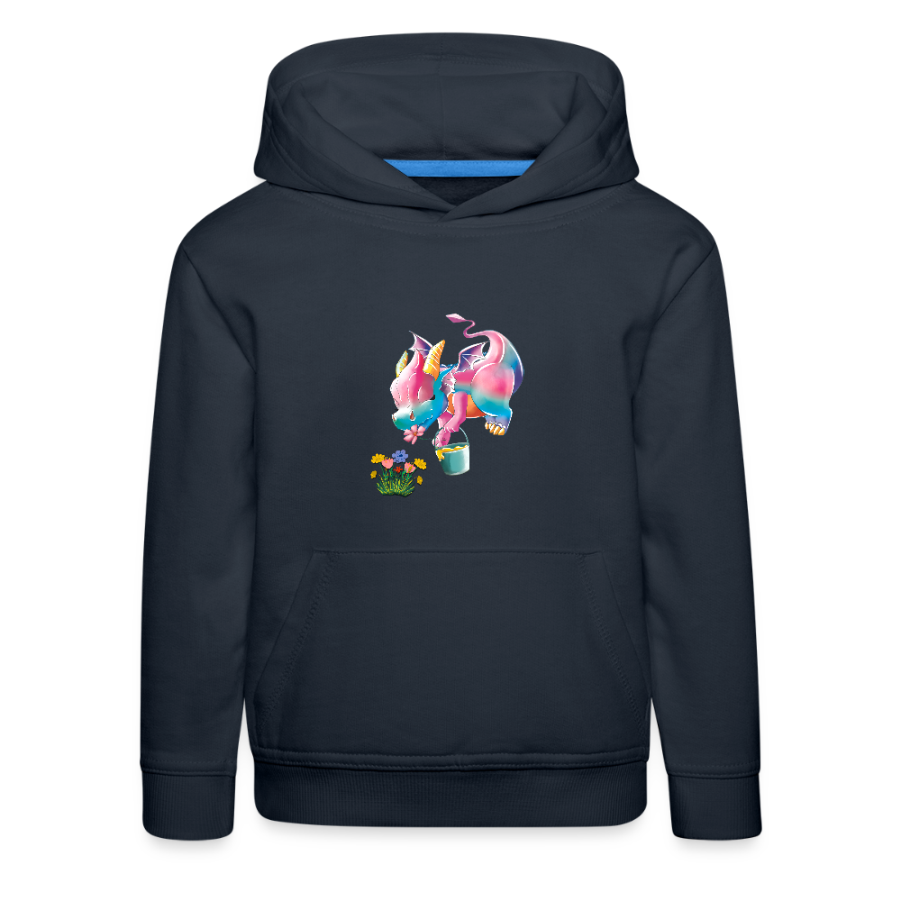 Magical Meadows - Kaida Pollinating - Kids' Premium Hoodie - navy