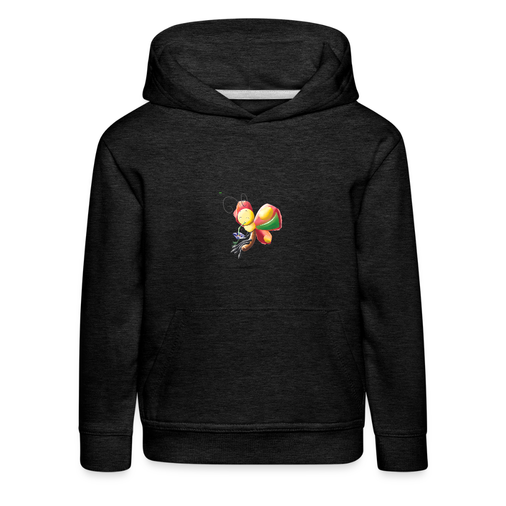 Magical Meadows - Wise Butterfly - Kids' Premium Hoodie - charcoal grey