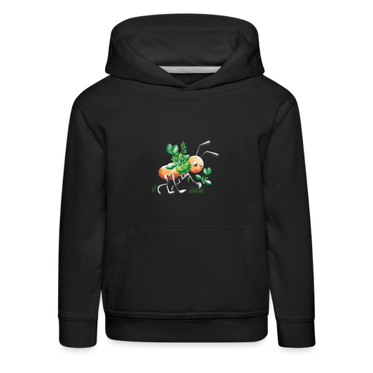 Magical Meadows - Hardworking Ant - Kids' Premium Hoodie - black