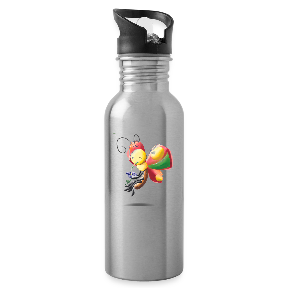 Magical Meadows - Wise Butterfly - Water Bottle - silver