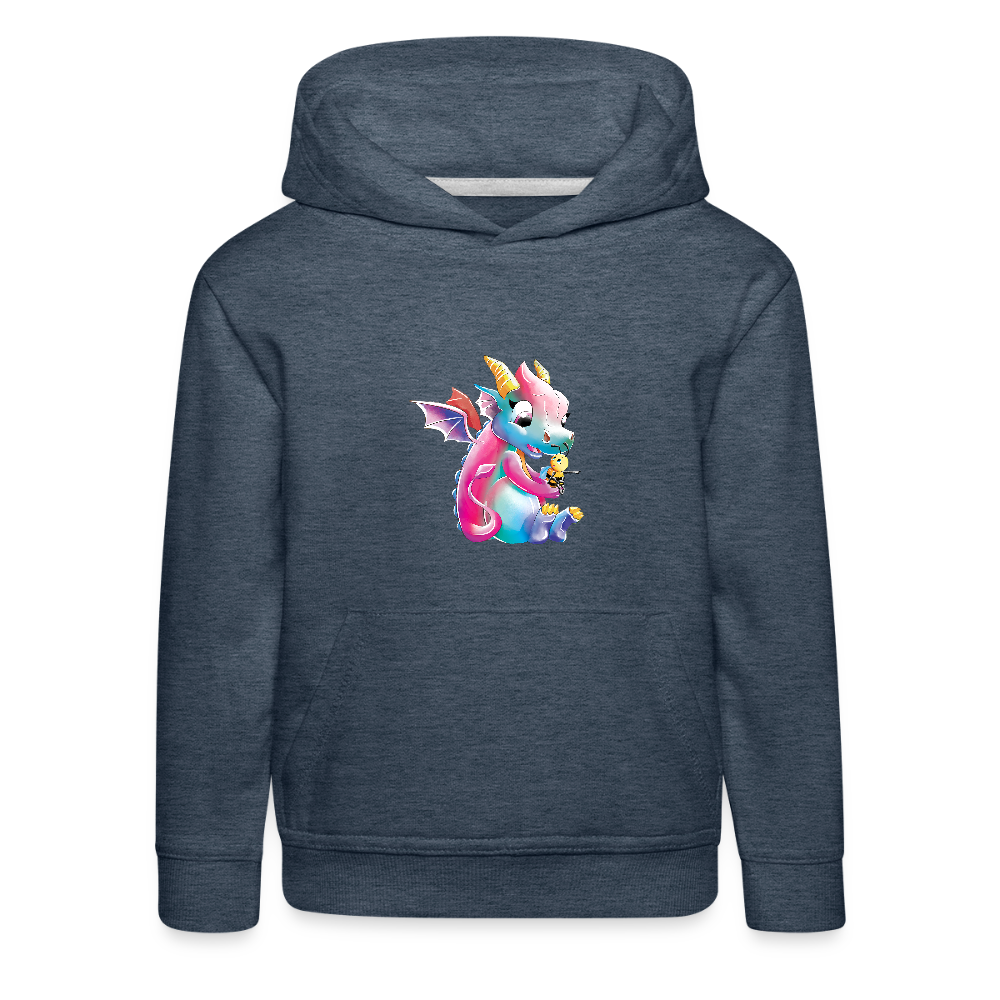 Magical Meadows - Over There - Kids' Premium Hoodie - heather denim
