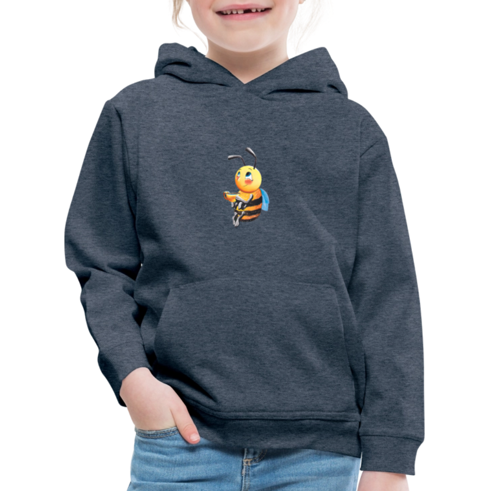 Magical Meadows - Happy Bella - Kids' Premium Hoodie - heather denim