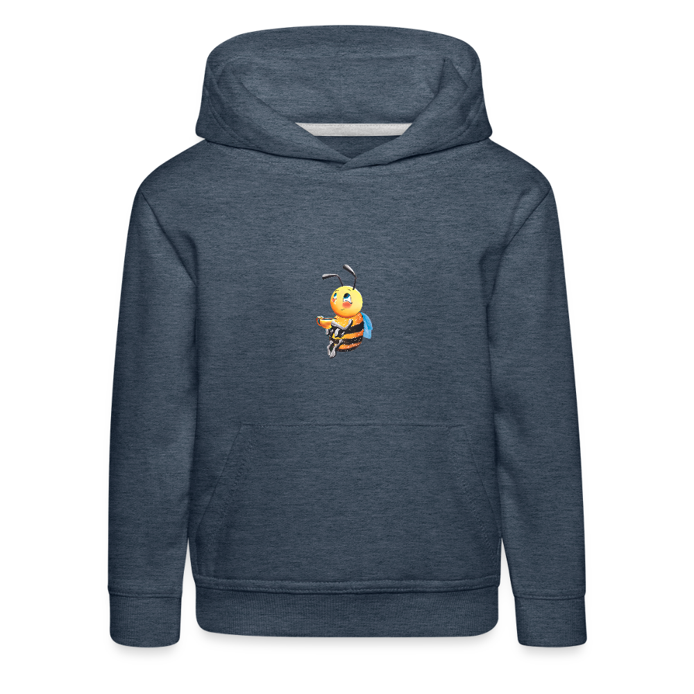 Magical Meadows - Happy Bella - Kids' Premium Hoodie - heather denim