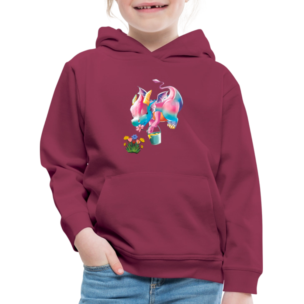 Magical Meadows - Kaida Pollinating - Kids' Premium Hoodie - bordeaux
