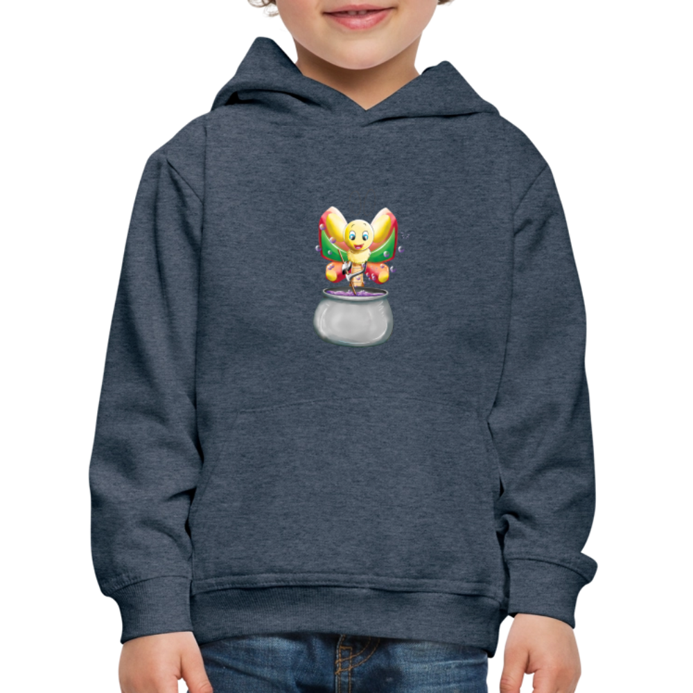 Magical Meadows - Magic Butterfly - Kids' Premium Hoodie - heather denim