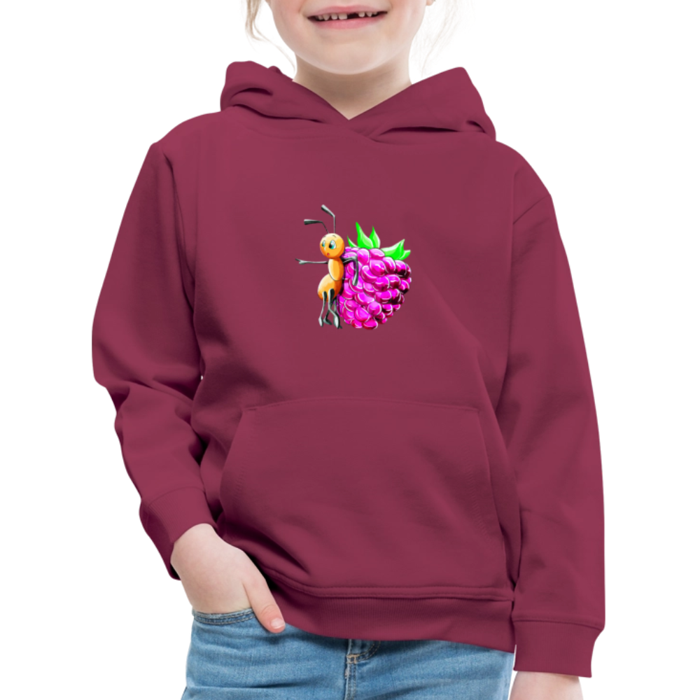 Magical Meadows - Ant and Berry - Kids' Premium Hoodie - bordeaux