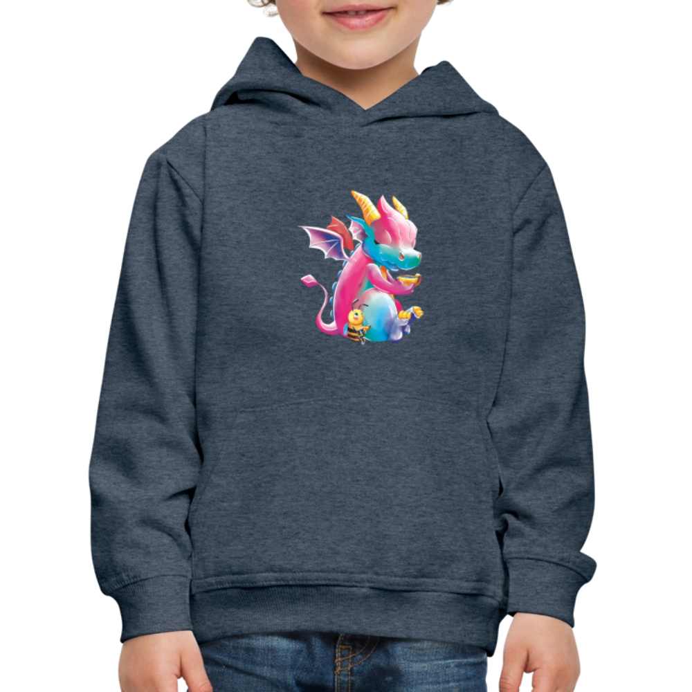 Magical Meadows - Tea Break - Kids' Premium Hoodie - heather denim
