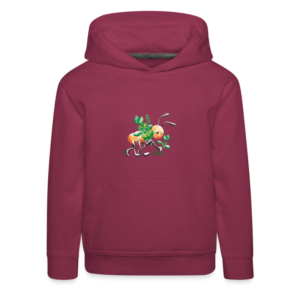 Magical Meadows - Hardworking Ant - Kids' Premium Hoodie - bordeaux