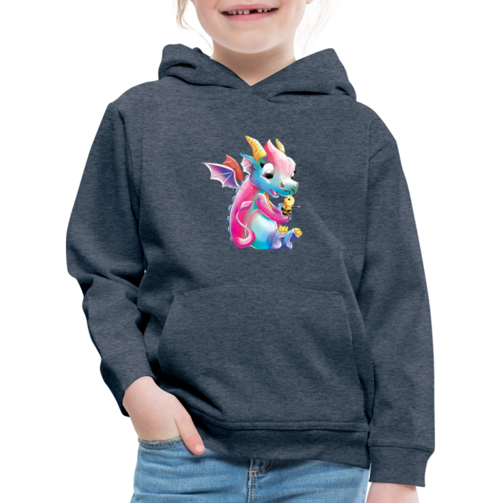 Magical Meadows - Over There - Kids' Premium Hoodie - heather denim