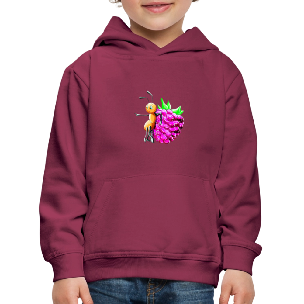 Magical Meadows - Ant and Berry - Kids' Premium Hoodie - bordeaux