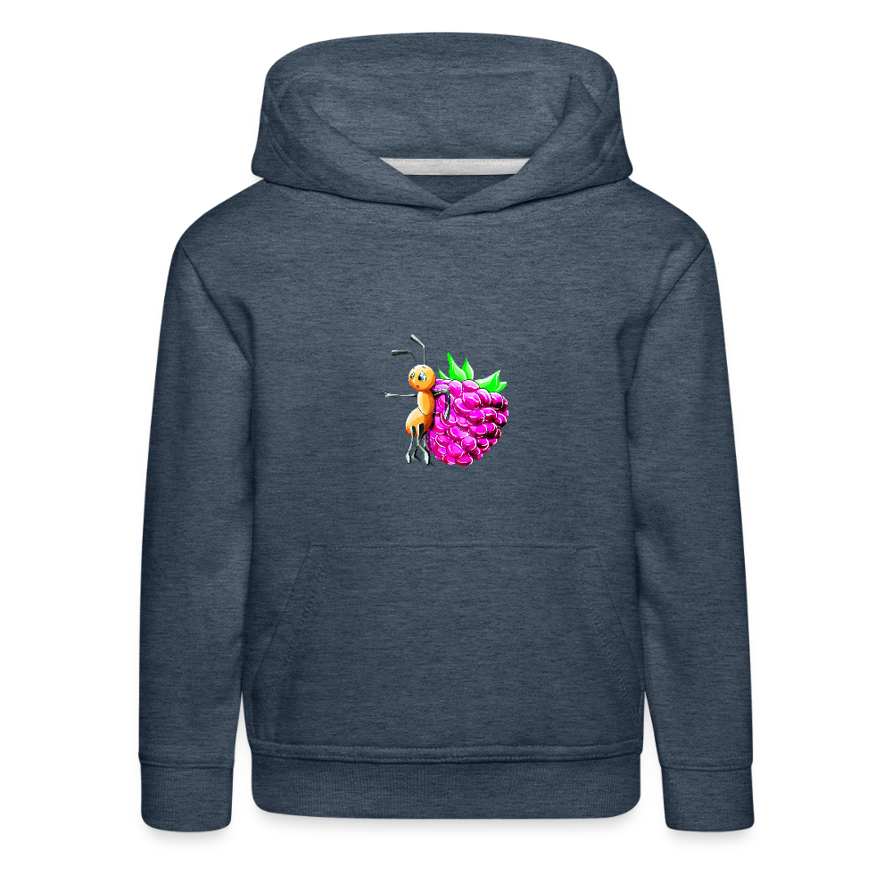 Magical Meadows - Ant and Berry - Kids' Premium Hoodie - heather denim