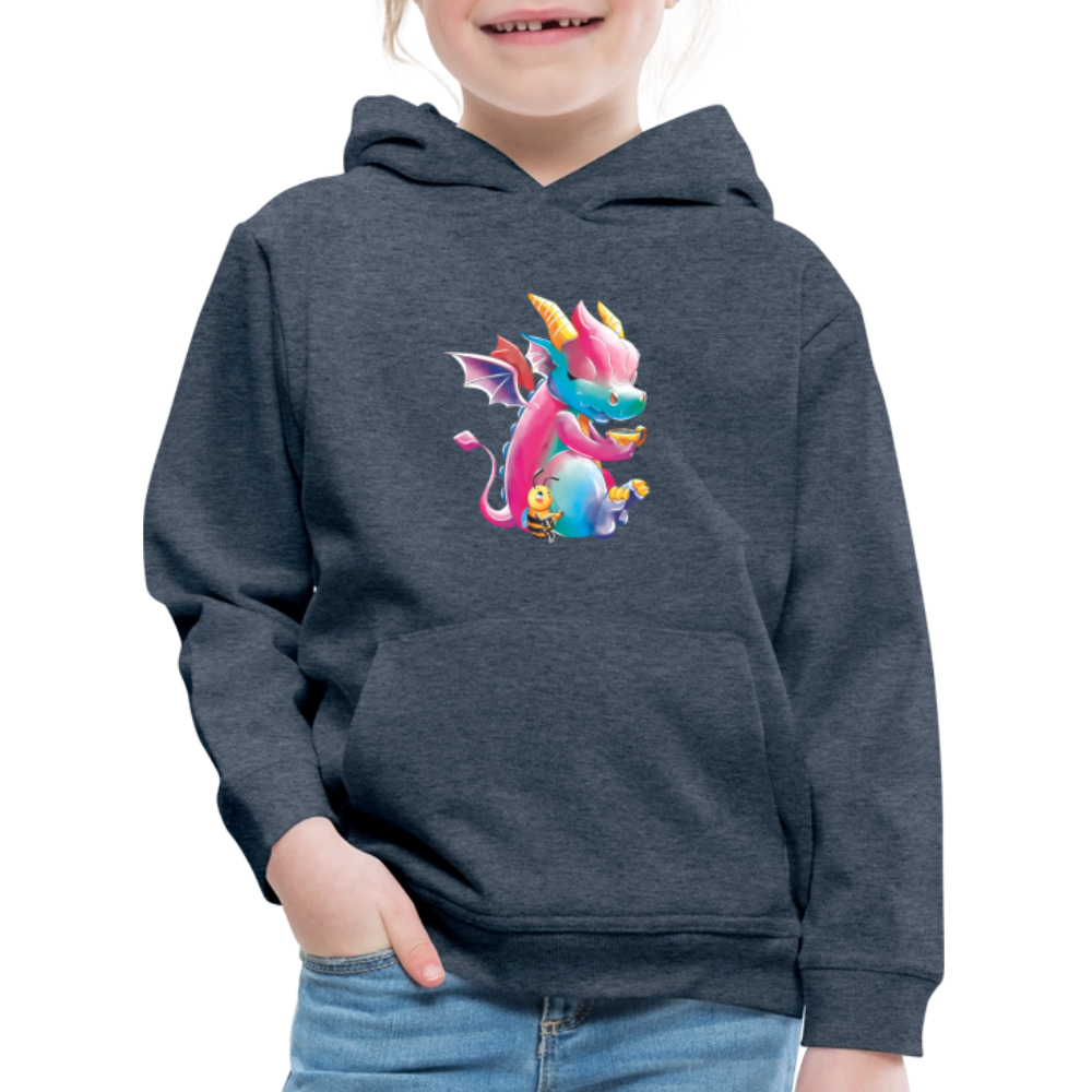 Magical Meadows - Tea Break - Kids' Premium Hoodie - heather denim