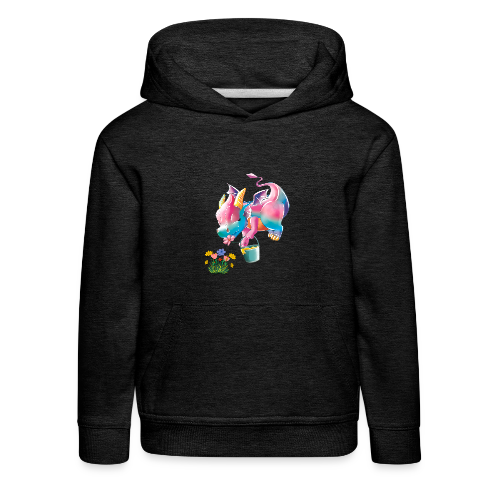 Magical Meadows - Kaida Pollinating - Kids' Premium Hoodie - charcoal grey