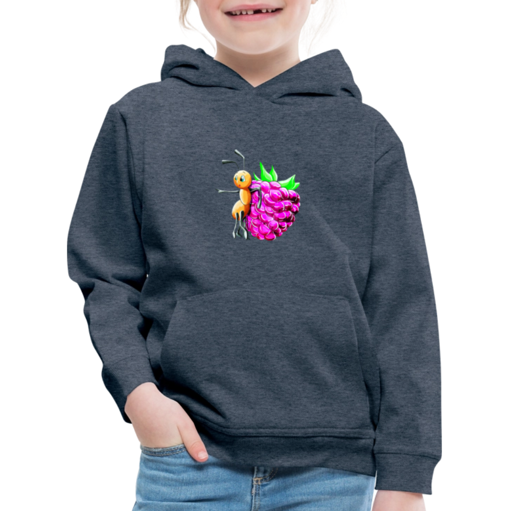 Magical Meadows - Ant and Berry - Kids' Premium Hoodie - heather denim