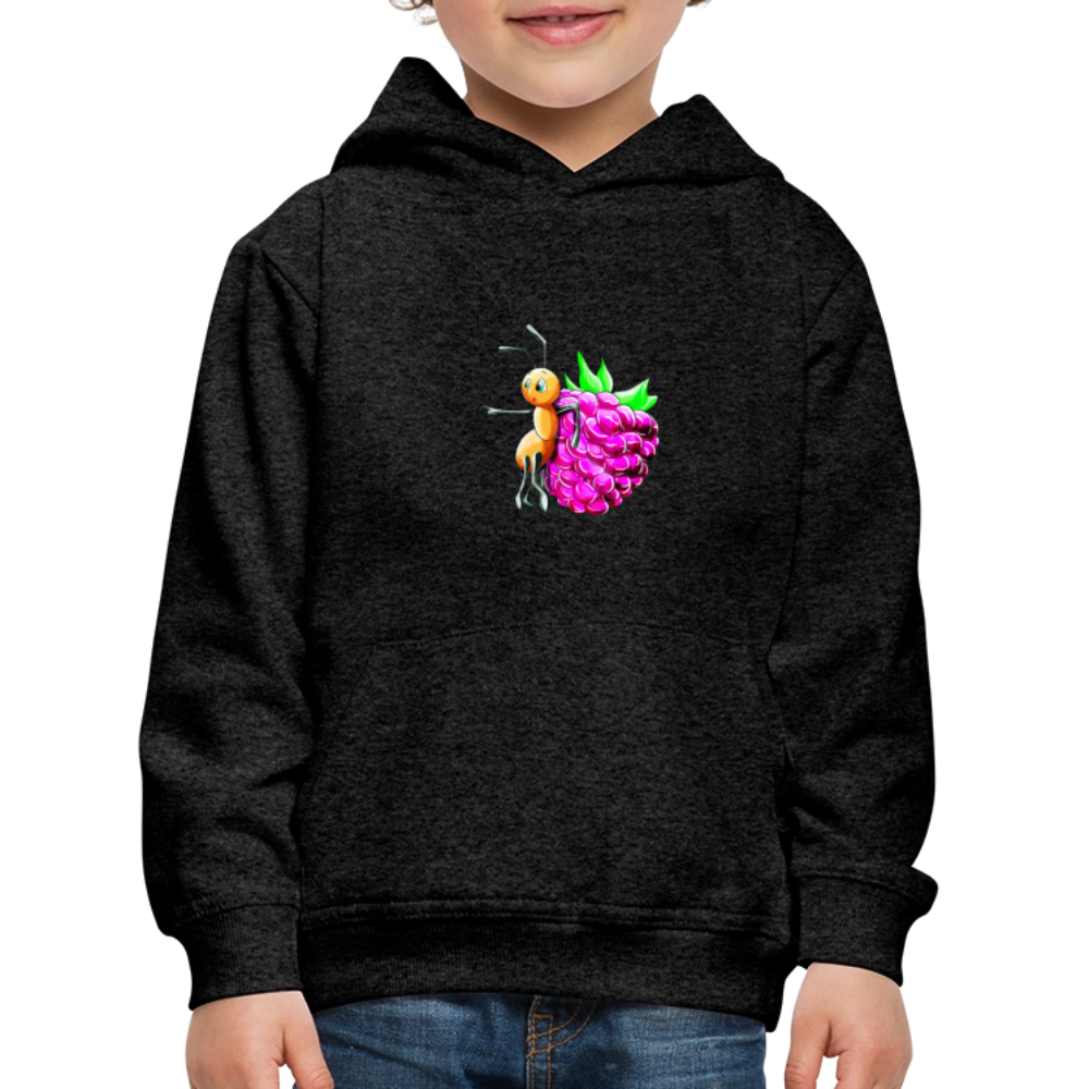 Magical Meadows - Ant and Berry - Kids' Premium Hoodie - charcoal grey