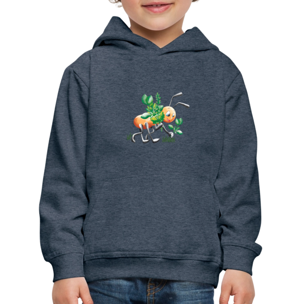 Magical Meadows - Hardworking Ant - Kids' Premium Hoodie - heather denim