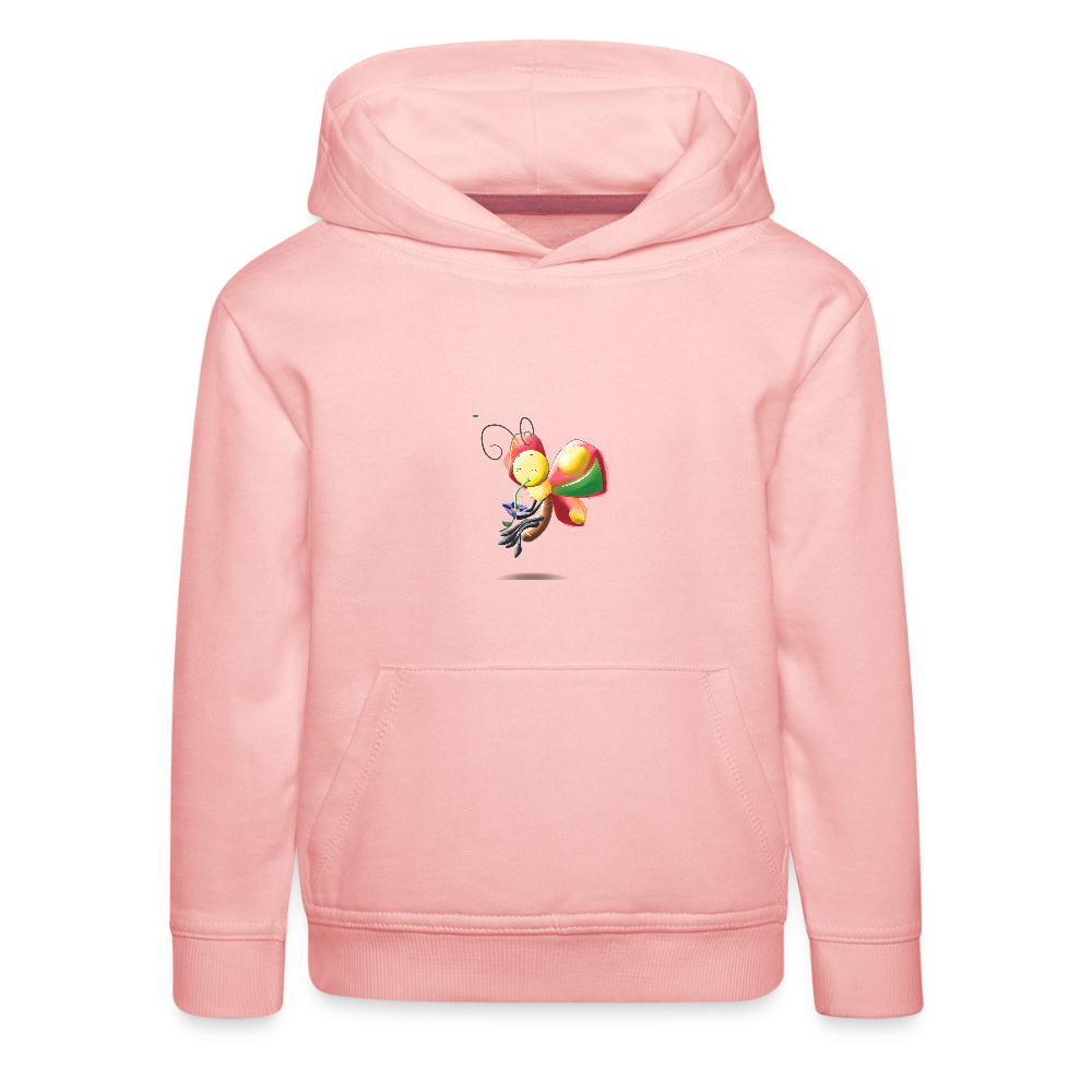 Magical Meadows - Wise Butterfly - Kids' Premium Hoodie - crystal pink