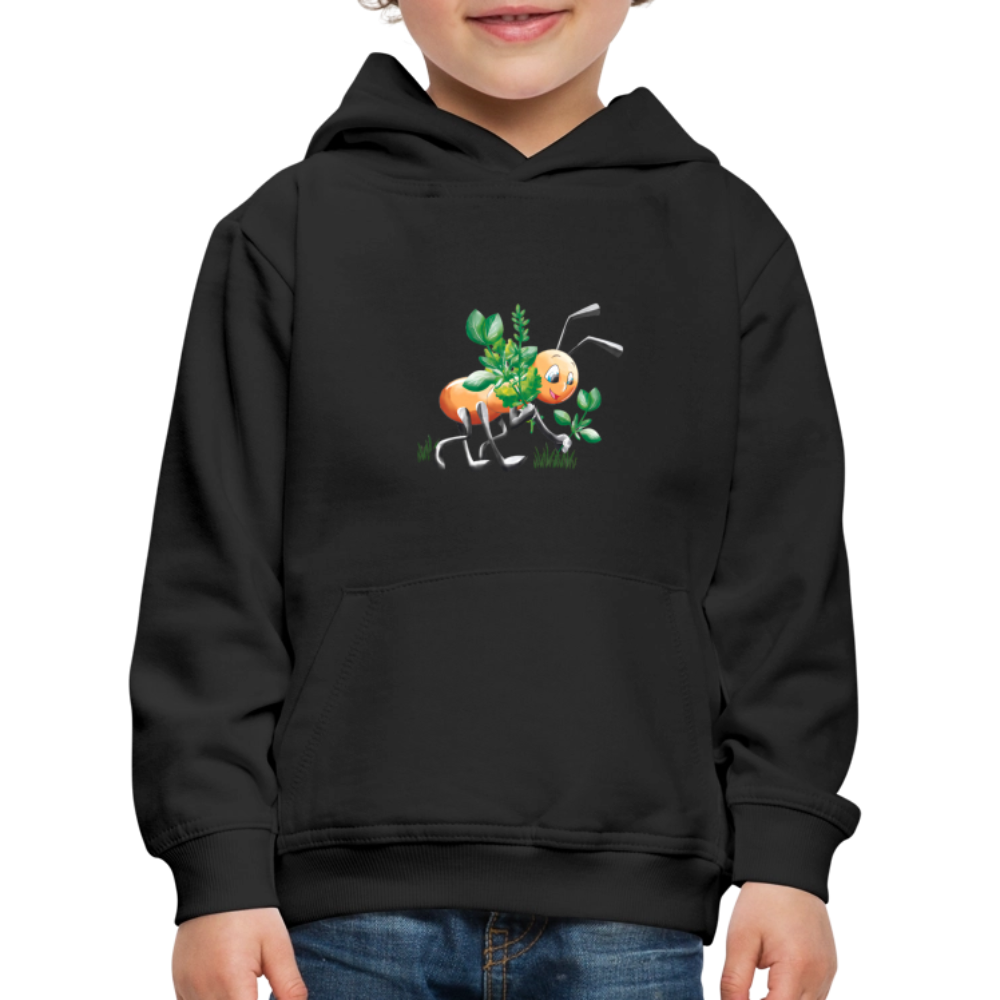 Magical Meadows - Hardworking Ant - Kids' Premium Hoodie - black