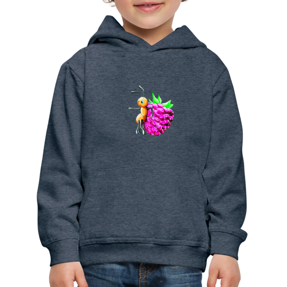 Magical Meadows - Ant and Berry - Kids' Premium Hoodie - heather denim