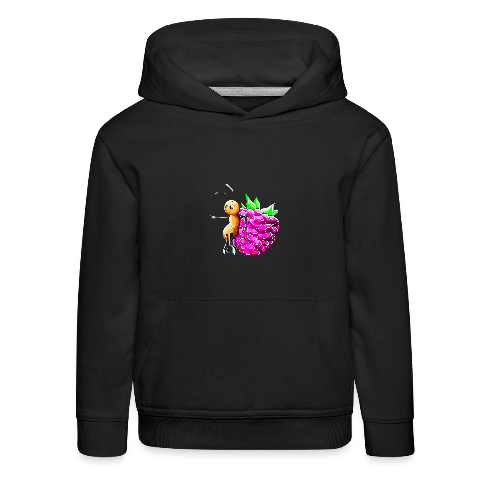 Magical Meadows - Ant and Berry - Kids' Premium Hoodie - black