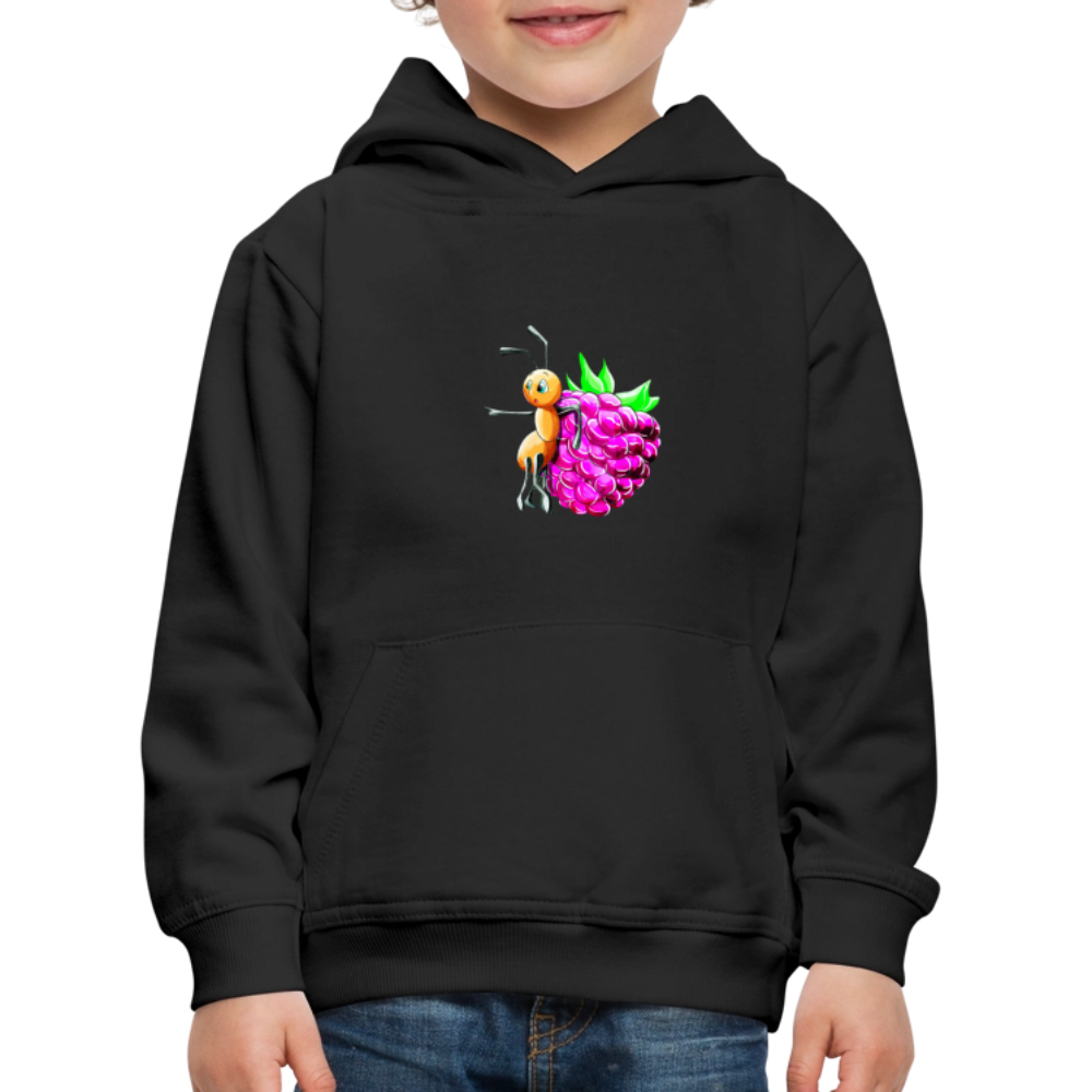 Magical Meadows - Ant and Berry - Kids' Premium Hoodie - black