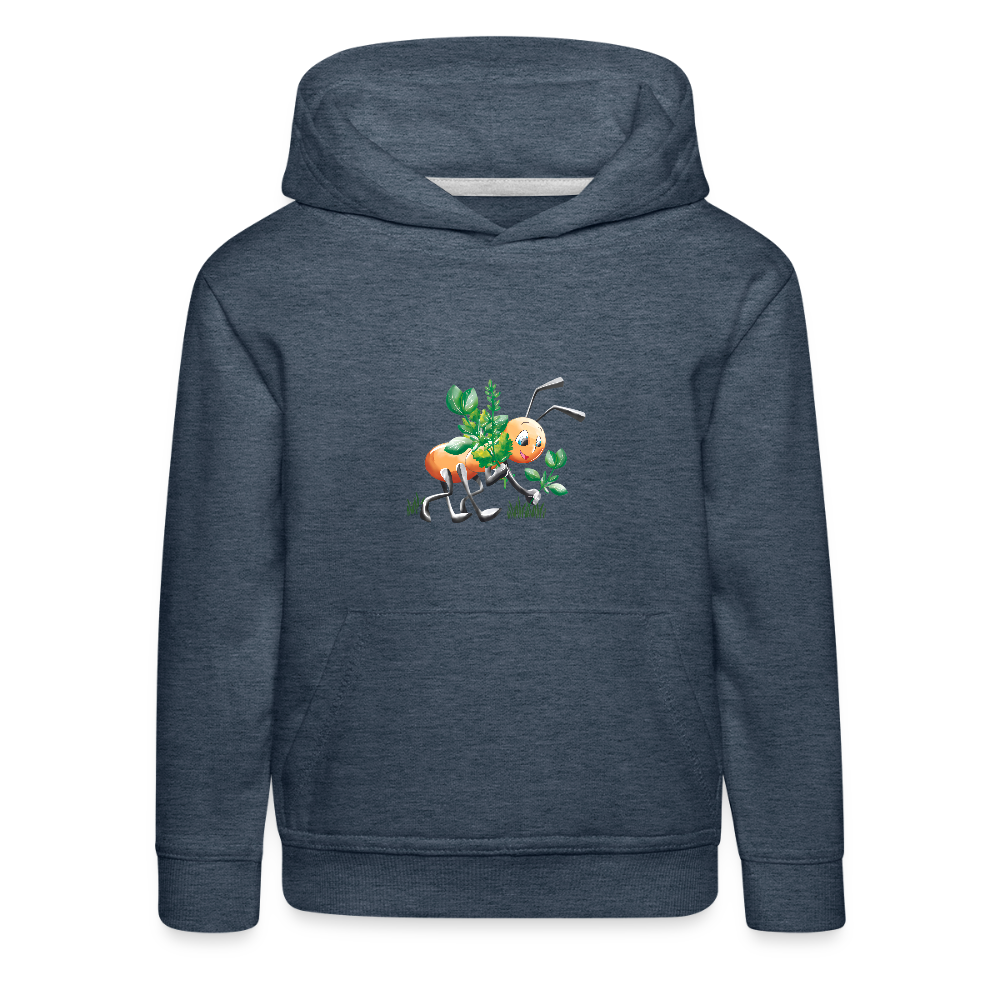 Magical Meadows - Hardworking Ant - Kids' Premium Hoodie - heather denim