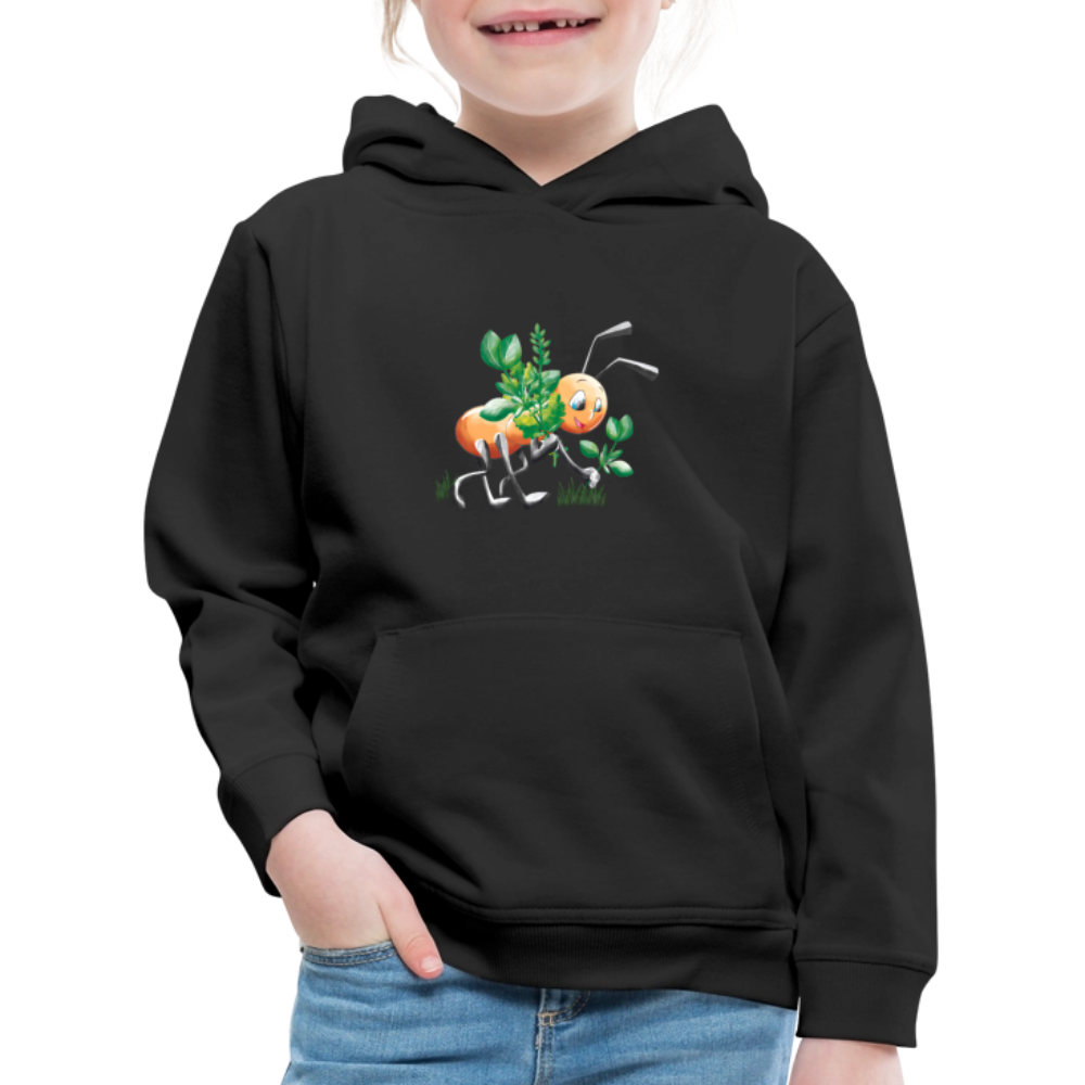 Magical Meadows - Hardworking Ant - Kids' Premium Hoodie - black