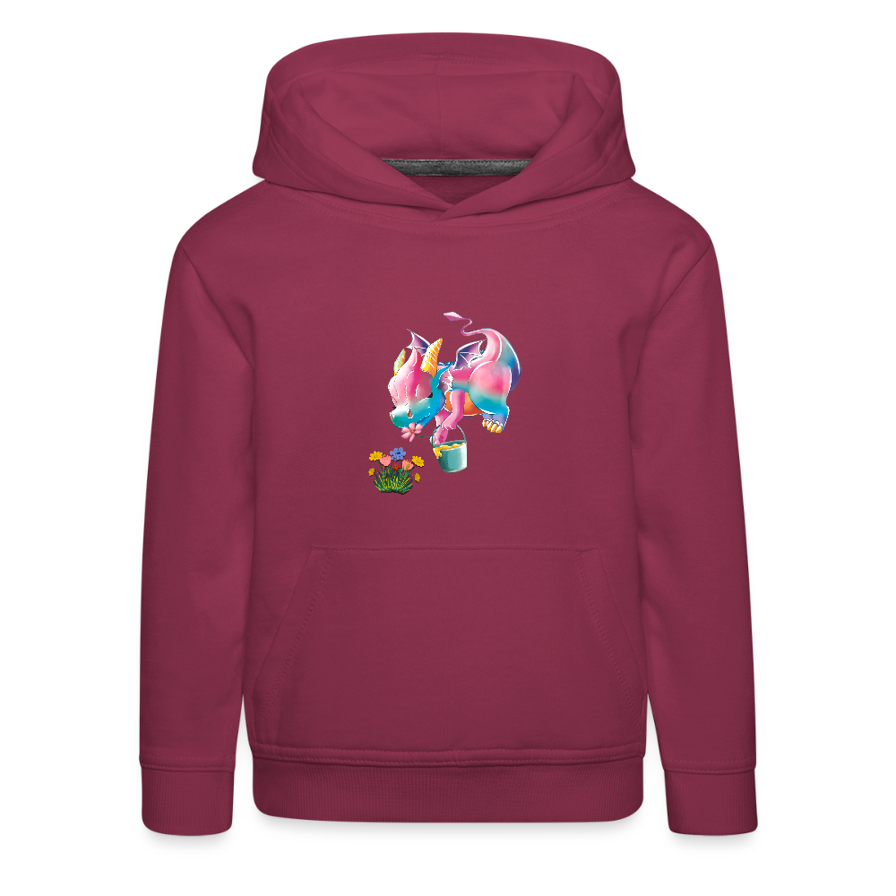 Magical Meadows - Kaida Pollinating - Kids' Premium Hoodie - bordeaux