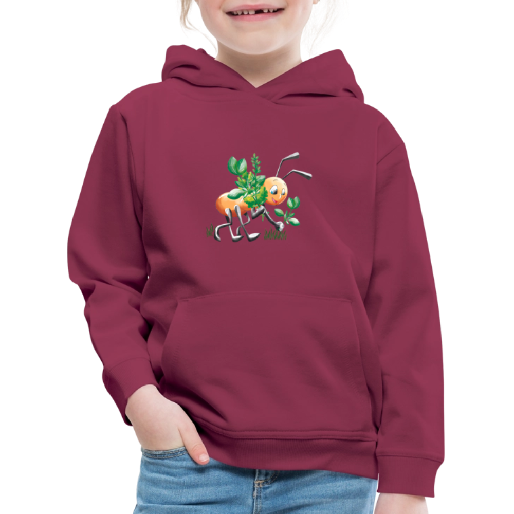 Magical Meadows - Hardworking Ant - Kids' Premium Hoodie - bordeaux