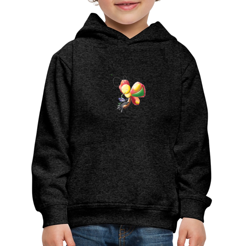 Magical Meadows - Wise Butterfly - Kids' Premium Hoodie - charcoal grey