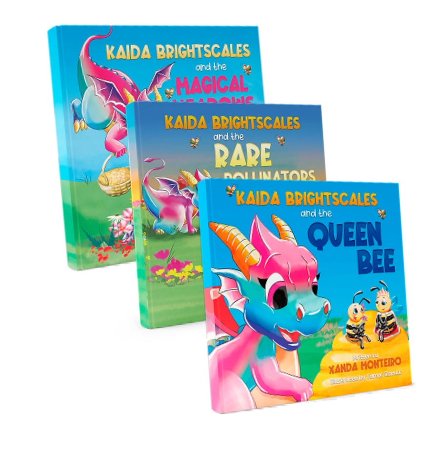 Kaida Brightscales hardcover picture books by Xanda Monteiro