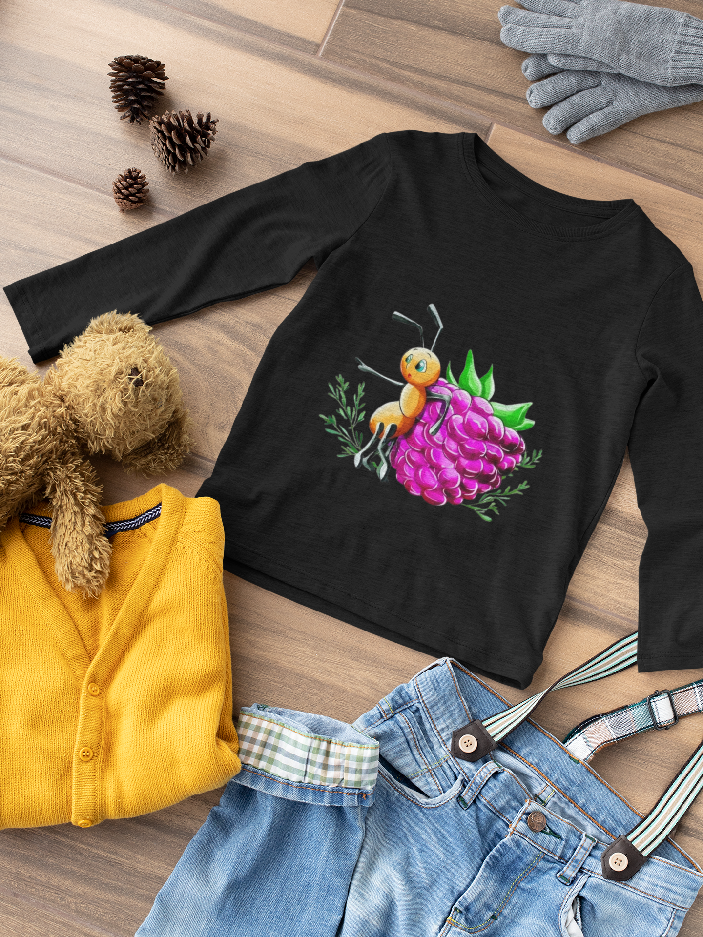 Magical Meadows - Ant & Berry - Premium Long Sleeved Shirt Kids
