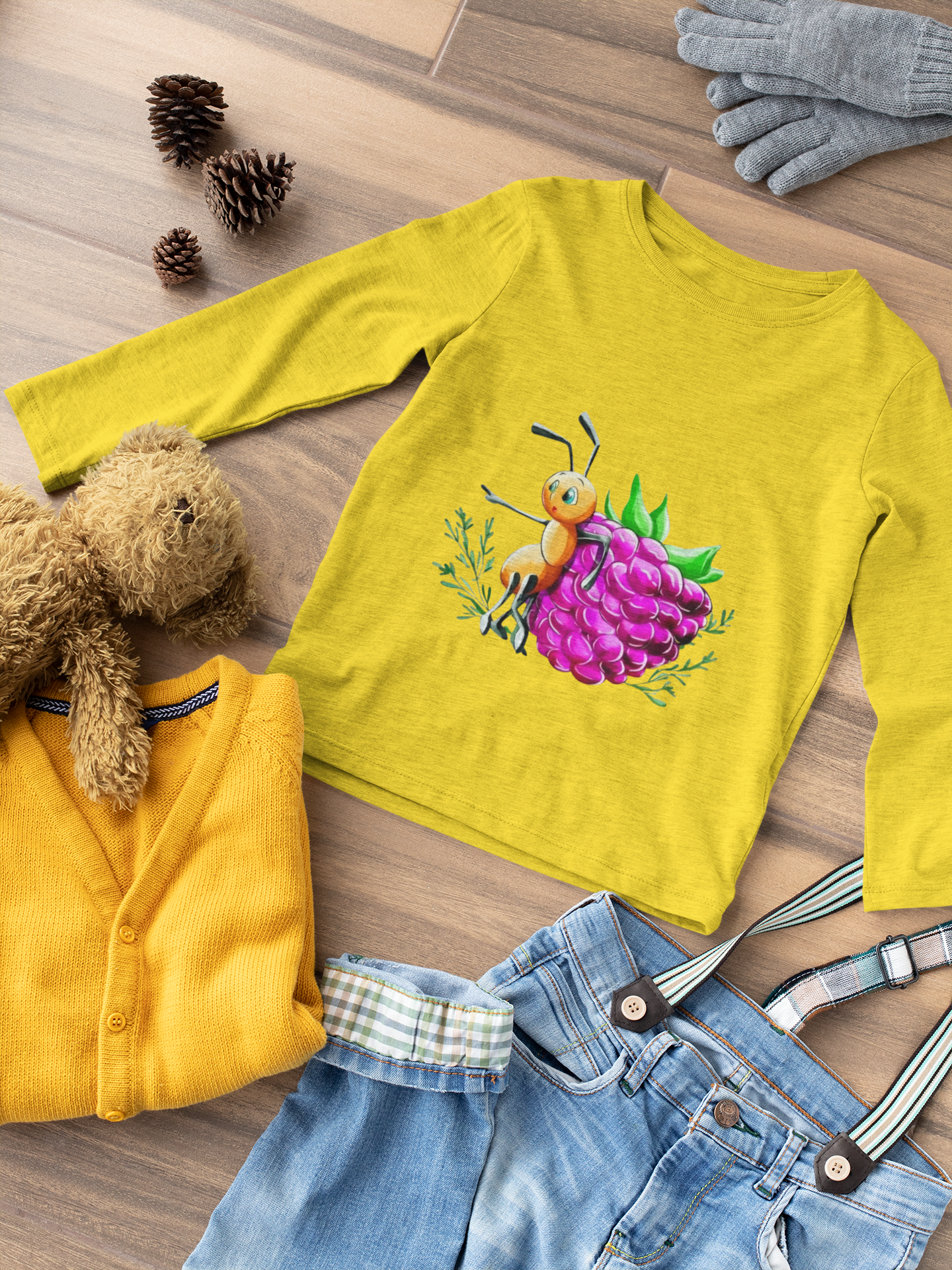 Magical Meadows - Ant & Berry - Premium Long Sleeved Shirt Kids